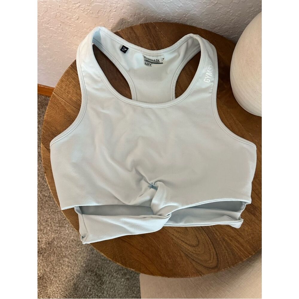 Gymshark Pale Blue Racerback Sports Bra